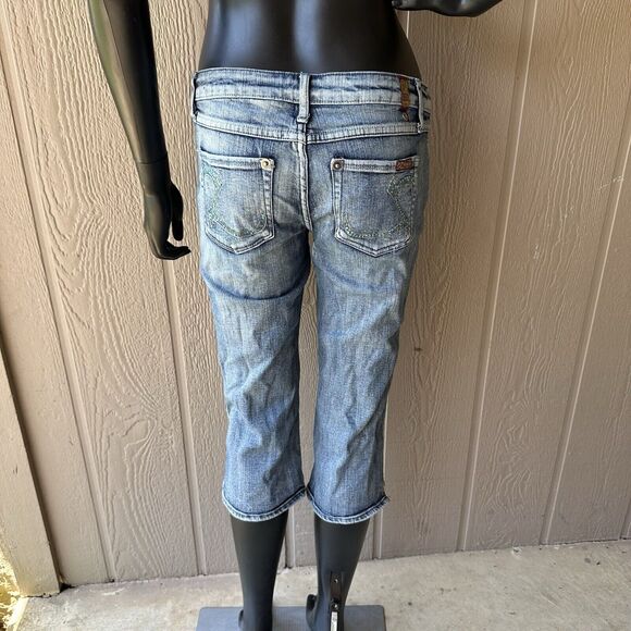 Vintage Y2K Zana Di Capris Juniors Size 9 Light Wash‎ Wide Leg Low Rise Bling - Picture 2 of 9